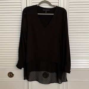 WHBM sheer tunic blouse